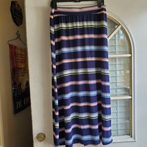 Faded glory Womens long striped maxi skirt 18w/20w